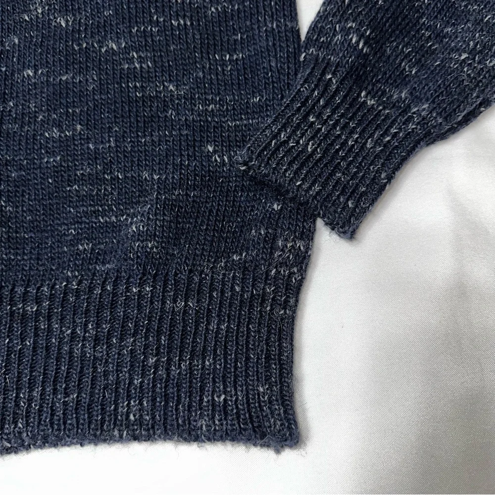 Paolo Mondo Navy‎ Blue and gray wool blend Men's Sweater size large